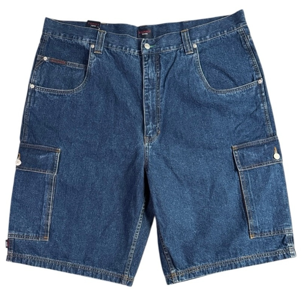 Vintage 90’s Y2K Tommy Hilfiger Dark Denim Levi Cargo Shorts Jorts Men’s 42 NWT